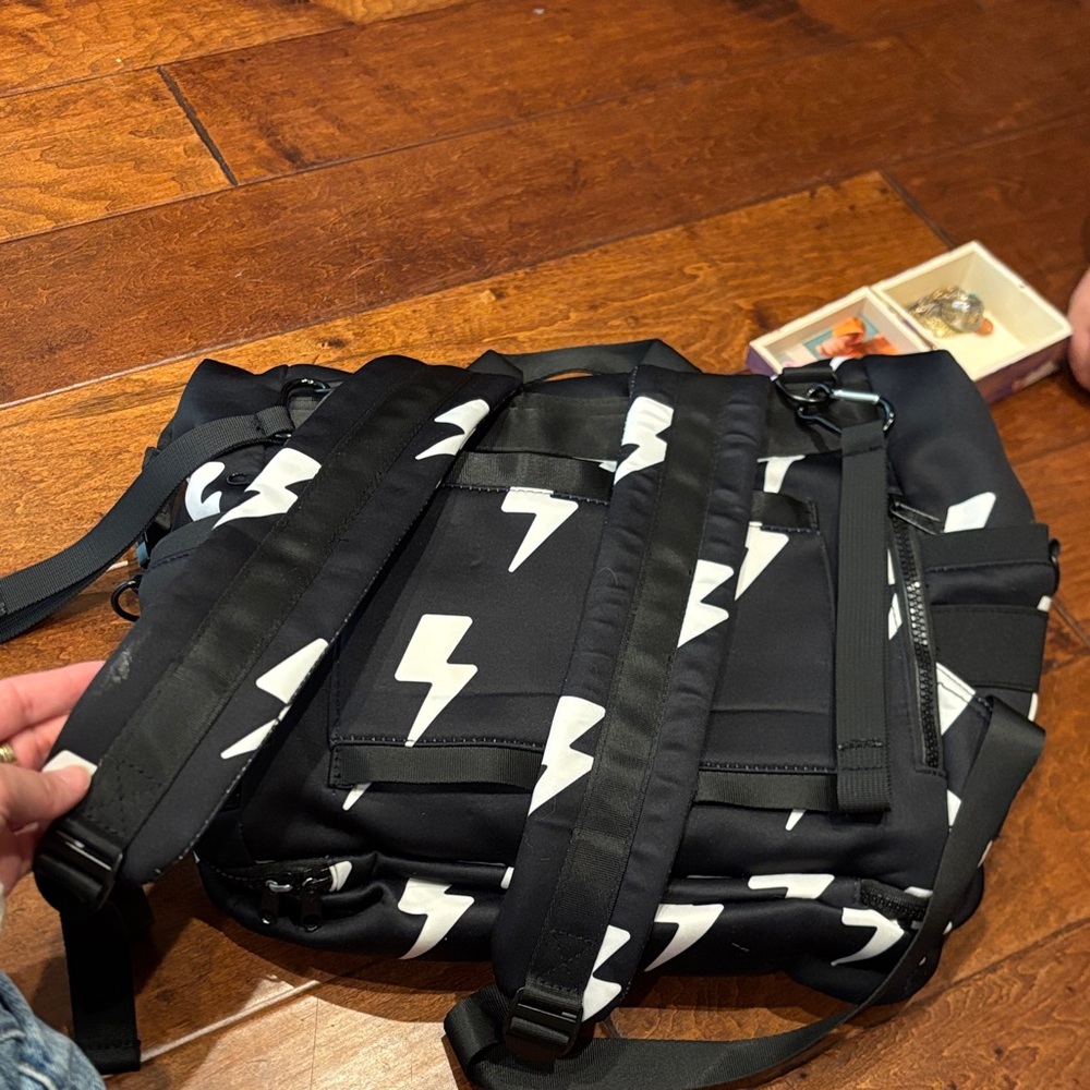Neoprene Lightning Bolt Diaper Backpack - Picture 3 of 8